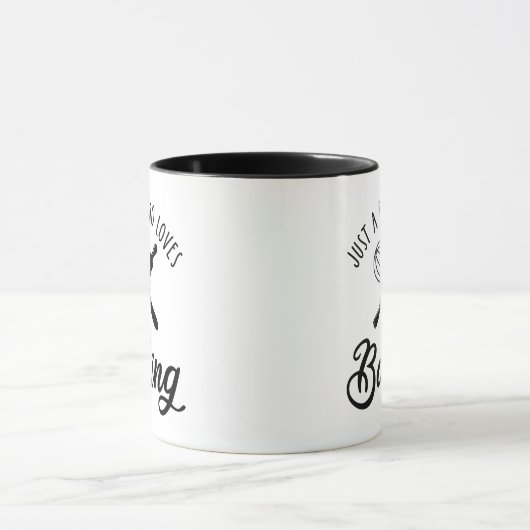 Gewoon een jongen die van het baken houdt mok (Midden)