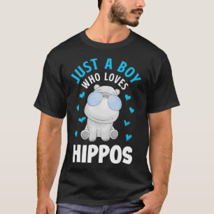 Gewoon een jongen die van Hippos Hippopotamus Hipp T-shirt