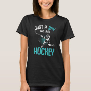 Gewoon een jongen die van Hockey Player Ice Hockey T-shirt