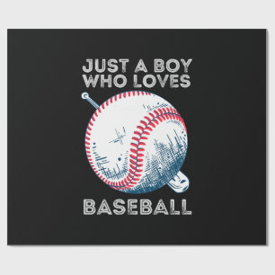 Gewoon een jongen die van honkbal houdt cadeaupapier