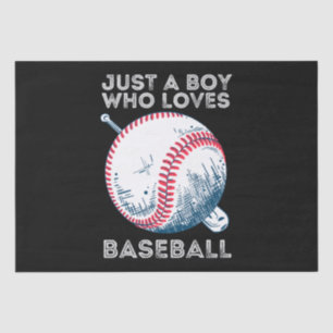 Gewoon een jongen die van honkbal houdt tissuepapier
