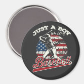 Gewoon een jongen die van honkbalcirkels houdt magneet (Voorkant / Achterkant)