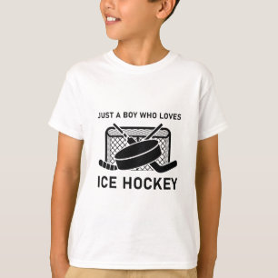 Gewoon een jongen die van Ice Hockey houdt T-shirt