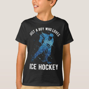 Gewoon Een Jongen Die Van IJshockey Houdt T-shirt