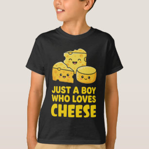 Gewoon een jongen die van kaas houdt Schattig Kawa T-shirt