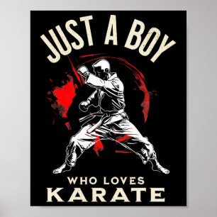 Gewoon een jongen die van karate houdt - Dynamic M Poster