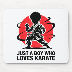 Gewoon Een Jongen Die Van Karate Martial Arts Kara Muismat