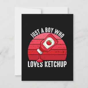 Gewoon Een Jongen Die Van Ketchup Houdt RSVP Kaartje