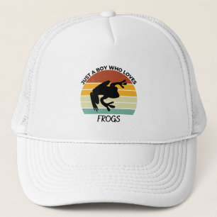 Gewoon een jongen die van kikkers houdt trucker pet