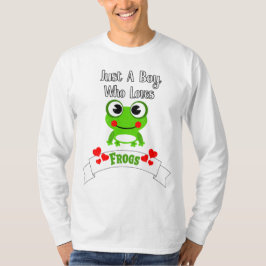 Gewoon een jongen die van kikkers houdt | Wereldki T-shirt