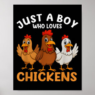Gewoon Een Jongen Die Van Kippen Houdt Kinderen Jo Poster