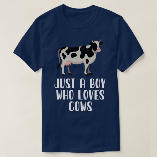 Gewoon een jongen die van Koeien houdt 1 T-shirt (Design voorkant)