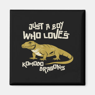 Gewoon een jongen die van Komodo Dragons reptiel d Magneet