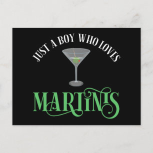 Gewoon Een Jongen Die Van Martinis Houdt Briefkaart