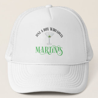Gewoon Een Jongen Die Van Martinis Houdt Trucker Pet