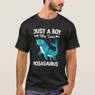 Gewoon een jongen die van Mosasaurus Paleontology T-shirt