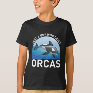Gewoon een jongen die van Orcas Whales houdt T-shirt