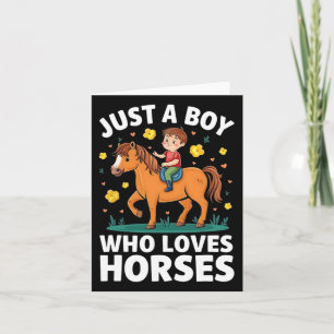 Gewoon een jongen die van paarden houdt Grappig Pa Kaart