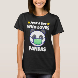 Gewoon een jongen die van Pandas Panda houdt met e T-shirt