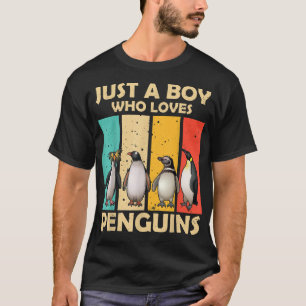 Gewoon een jongen die van Penguins Cute Penguin Zo T-shirt