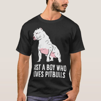 Gewoon een jongen die van Pitbull Dogs houdt T-shirt