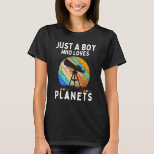 Gewoon een jongen die van planeten en zonnepanelen t-shirt