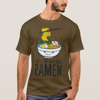 Gewoon een jongen die van Ramen houdt T-shirt
