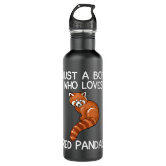 Gewoon een jongen die van Red Pandas Gift Red Pand Waterfles