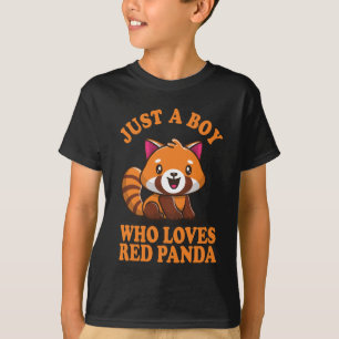 Gewoon een jongen die van rode panda houdt t-shirt