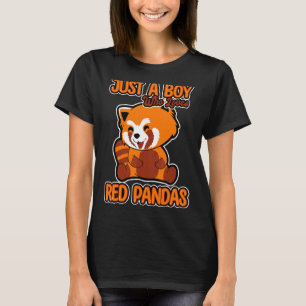 Gewoon een jongen die van rode panda's houdt Quote T-shirt