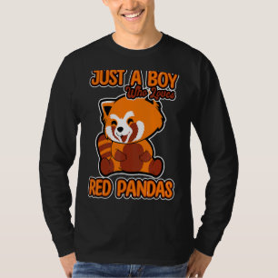 Gewoon een jongen die van rode panda's houdt Quote T-shirt