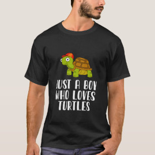 Gewoon een jongen die van schildpadden houdt t-shirt