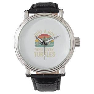 Gewoon een jongen die van schildpadden houdt Vinta Horloge