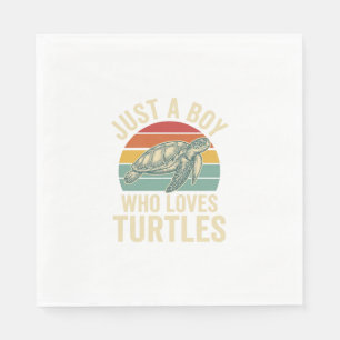 Gewoon een jongen die van schildpadden houdt Vinta Servet