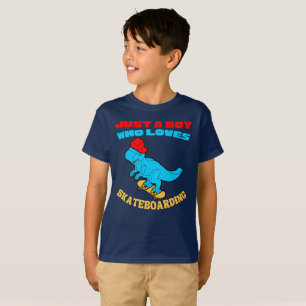 Gewoon een jongen die van Skateboarden houdt T-shirt