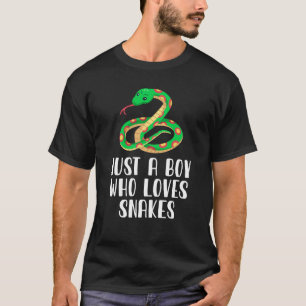 Gewoon een jongen die van slangen houdt t-shirt
