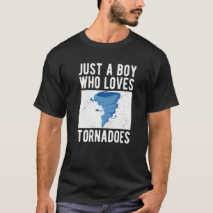Gewoon een jongen die van Tornados Weather Hurrica T-shirt