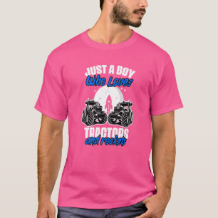 Gewoon een jongen die van tractoren en raketten ho t-shirt