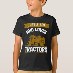 Gewoon een jongen die van tractoren houdt die Boer T-shirt