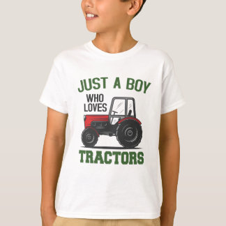 Gewoon een jongen die van tractoren houdt die Boer T-shirt