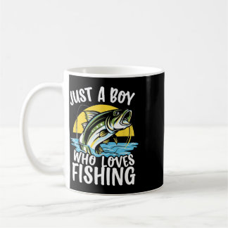 Gewoon Een Jongen Die Van Vissen Houdt Angler's De Koffiemok