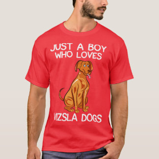 Gewoon een jongen die van Vizslas honden houdt T-shirt