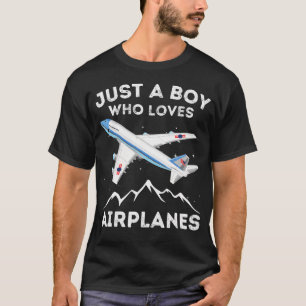Gewoon Een Jongen Die Van Vliegtuigen Houdt Klei T-shirt
