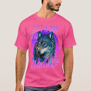 Gewoon een jongen die van wolven houdt Wolf Blue G T-shirt