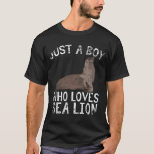 Gewoon een jongen die van Zee leeuw houdt T-shirt