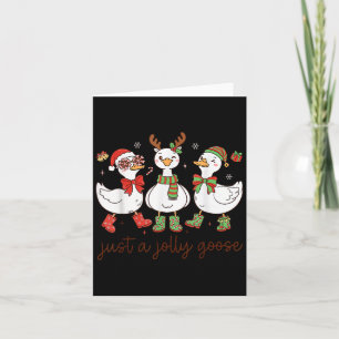 Gewoon Een Joviale Gans -kerst Gans - Prettige Goo Kaart