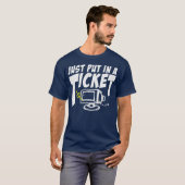 Gewoon een kaartje in de computer helpdesk zetten t-shirt (Voorkant volledig)