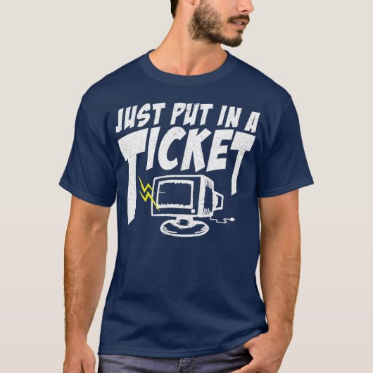 Gewoon een kaartje in de computer helpdesk zetten t-shirt (Voorkant)