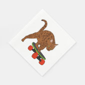 Gewoon een kat op een skateboard servet (Hoek)