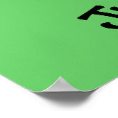 Gewoon een kikker met hoofdtelefoon en schaduwen poster (Hoek)